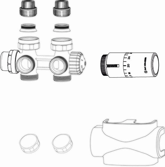 Heimeier Multilux Set Halo F R Zweirohrsystem Wei Ral