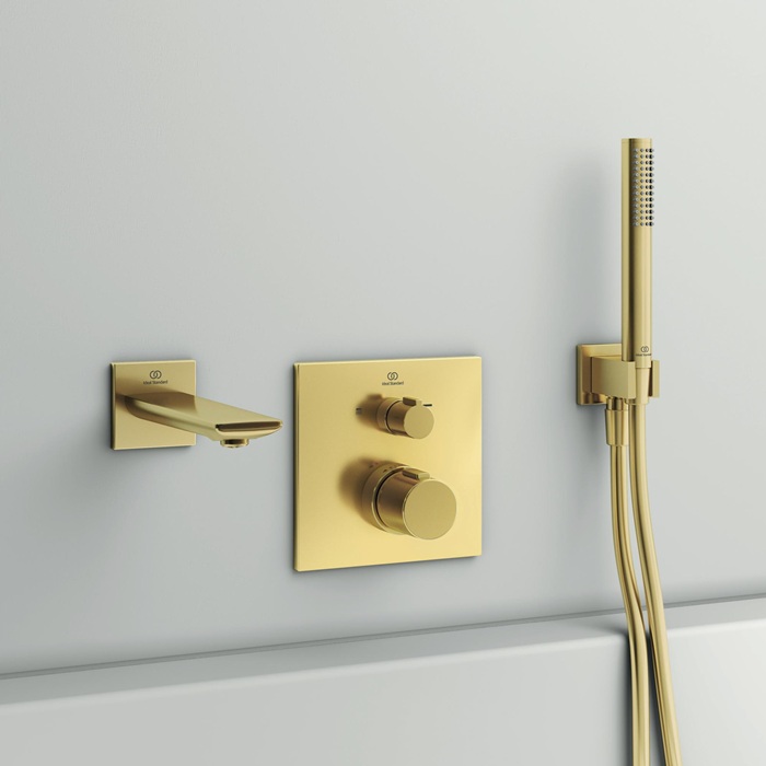 Ideal Standard Badethermostat C Ceratherm Up Bausatz Brushed Gold