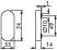 Ovalen rozet NW-120 / NW-515 RVS 60 schilddikte 14 mm blind ovaal TECWERK