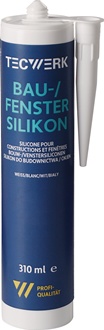 Construction/window silicone white 310 ml cartridge TECWERK