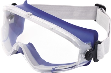 Volzicht-veiligheidsbril DAYLIGHT TOP EN 166 frame blauw, ring helder polycarbon