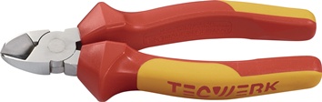 Pince coupante diagonale longueur 140 mm VDE gaines multi-composants TECWERK