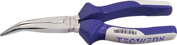 Needle-nose pliers length 160 mm 40 deg angled multi-component handles TECWERK