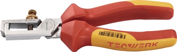 Abisolierzange L.160mm VDE verchr.Mehrkomp.-Hüllen m.Öffnungsf.TECWERK