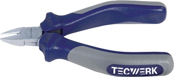 Elektronik-Seitenschneider L.110mm Facette ja geschwärzt TECWERK