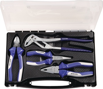 Zangensatz Inh.4-tlg.verchr.Ku.-Koffer TECWERK