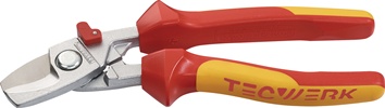 Kabelschere L.180mm Kopf pol.VDE Mehrkomp.-Hüllen TECWERK