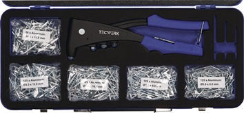 Assortiment de rivets POP 601 pièces pince 4000813025 et riv. av. alu/acier i. c