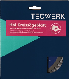 Brzeszczot do piły tarczowej ręcznej śred. zewn. 190 mm liczba zębów 56 HLTCG ot