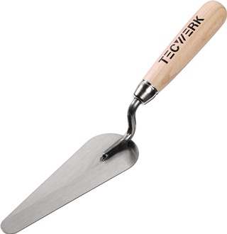 Cat's tongue trowel length 160 mm hardened, with beech handle steel TECWERK
