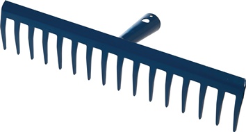 Straßenrechen Arbeits-B.395mm Zinken-L.55 mm,16 Zinken TECWERK