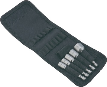 Socket spanner assortment 5-part AF 6/7/8/10/13 mm drive 1/4 inch hexagon E6.3 P