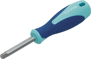 Handgreep met vierkant 1/4 inch 2 C-greep lengte 150 mm TECWERK