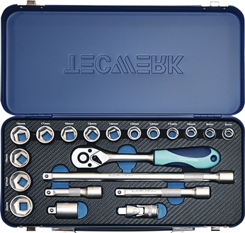 Steckschlüsselsatz 20-tlg.3/8 Zoll SW 8-22mm Z.30 6KT TECWERK