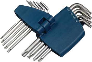 Offset screwdriver set 9-part T9–T45 plastic holder TECWERK