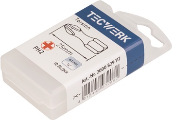 Embout P829117 1/4 po. PH 2 longueur 25 mm TECWERK