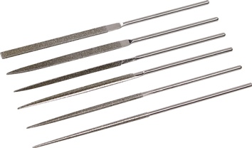 Jeu de limes aiguilles diamantées longueur 140 mm 6 pcs. D 126 TECWERK