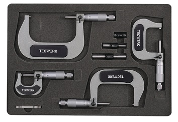 Micrometer set DIN 863/1 0-100 mm TECWERK
