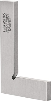 Hoek DIN 875/I beenlengte 100x70 mm met aanslag TECWERK