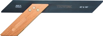 Gehrmaß Schenkel-L.300mm 45Grad u.135Grad Winkelmaß Buchenholz TECWERK