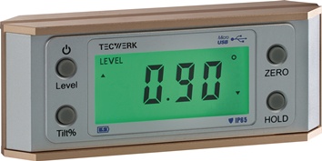 Digital protractor 0–90 deg digital readout 0.05 deg TECWERK