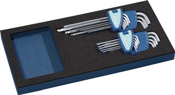 Werkzeugmodul 18-tlg.1/3-Modul SW 1,5-10mm,T9-T45 TECWERK