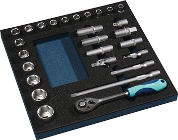 Werkzeugmodul 27-tlg.2/3-Modul Steckschlü.TECWERK