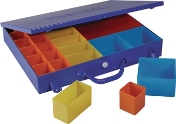 Assortimentskist B438xD342xH70 mm 23 vakken blauw blauw TECWERK