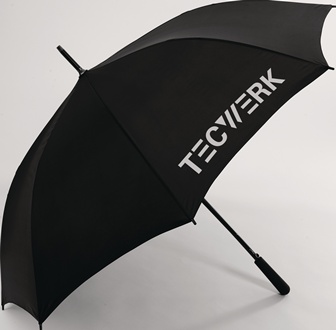 Regenschirm B.114cm H.93cm PES schwarz TECWERK