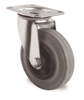 Rouleau de renvoi D. de la roue 200 mm cap. charge 205 kg avec plaque à visser p