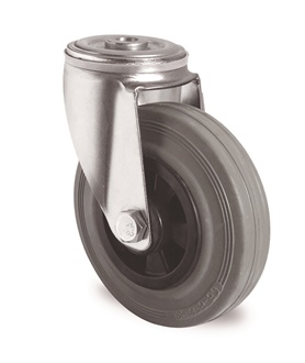 Rouleau de renvoi D. de la roue 200 mm cap. charge 205 kg fixation par perçage d