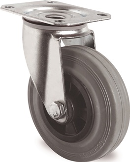 Rouleau de renvoi D. de la roue 100 mm cap. charge 75 kg avec plaque à visser po