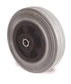 Roue de rechange D. de la roue 160 mm cap. charge 135 kg caoutchouc plein gris D