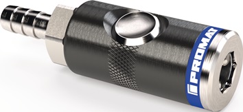 Bouton pression Raccord de sécurité DN 7,4, manchon aluminium NBR diamètre du tu