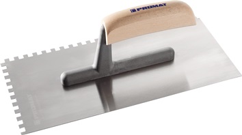 Kielnia do wygładzania długość 280 mm szerokość 130 mm uzębienie 6 x 6 hart., z