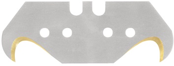 Haakmes L48,2xB18,7xS0,65mm titanium met perforatie 10 stuks / dispenser PROMAT