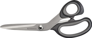 Ciseaux universels 210 mm avec œil bicomposant revêtu titane noir/gris PROMAT
