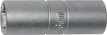 Steckschlüsseleinsatz f.Zündkerzen 1/2 Zoll SW 16mm 6KT L.65mm PROMAT