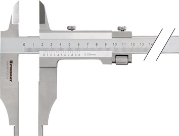 Workshop calliper gauge DIN 862 1000 mm with probe tips length of jaw 150 mm PRO