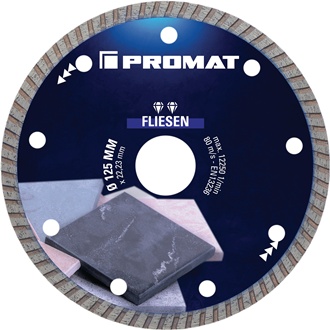Diamentowa tarcza tnąca PŁYTKI PRO T śred. 125 mm otwór 22,23 mm wys. segmentu 7