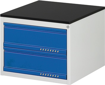Armoire à tiroirs BK 650 H460xl580xP650 mm gris clair/bleu gentiane extraction s