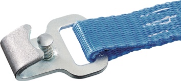 Sjorband DIN 12195-2 lengte 4 m breedte 25 mm met ratel + platte haak met zekeri