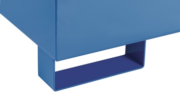 Drip pan 215 l L1200xW800xH360mm sheet steel with mesh gentian blue, RAL 5010 TW