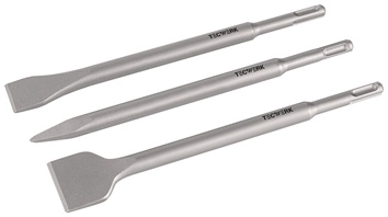 Zestaw przecinaków udarowych SDS-plus 3-części w skrzynce z tworzywa sztucznego