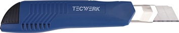 Afbreekmes lemmetbreedte 18 mm lengte 167 mm met blokkeerwieltje kunststof TW