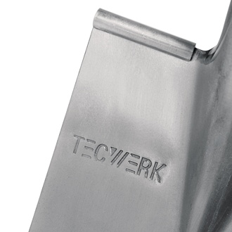 Bauspaten 285x180mm rechteck.m.Trittschutz u.Eschen-T-Stiel TECWERK