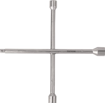 Kruissleutel 17 x 19 x 22 x 12,5(1/2inch 4-kant) L350 mmxB350mm TECWERK