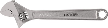 Clé à molette maxi. 28 mm longueur 250 mm avec graduation de réglage TECWERK