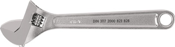 Clé à molette maxi. 28 mm longueur 250 mm avec graduation de réglage TECWERK