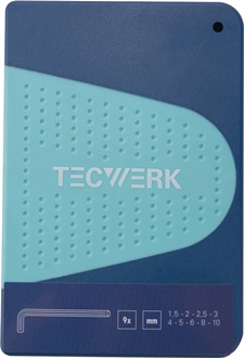 Haakse schroevendraaier-set 9-delig opklapbare cassette SW 1,5-10 mm kort S2-sta